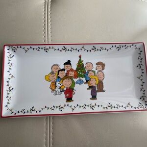 The Peanuts Gang Christmas Platter NWT